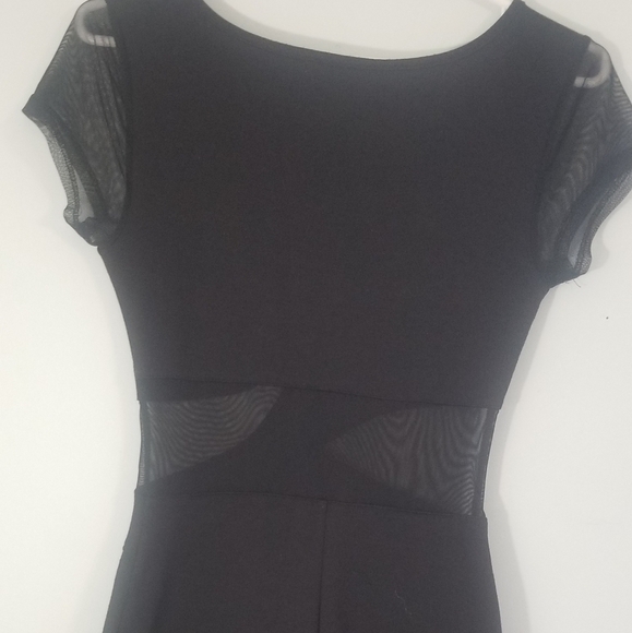 Charlotte Russe Black Sheer Side and Sleeve Cutout Bodycon Mini Dress Size Small - Picture 5 of 7
